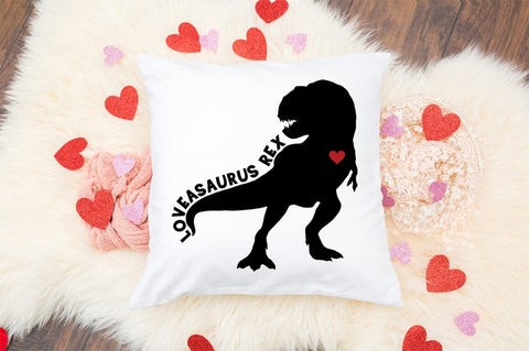 Loveasaurus Rex SVG - Valentine Dinosaur SVG SVG Pickled Thistle Creative 