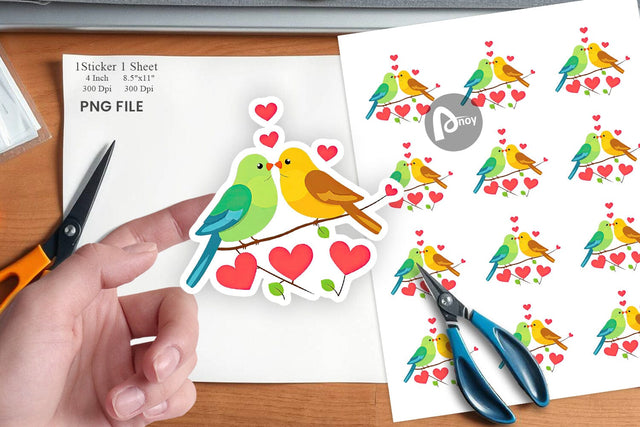 Lovebirds Sticker Sublimation artnoy 