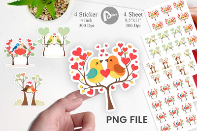 Lovebirds Sticker Sublimation artnoy 