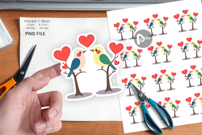 Lovebirds Sticker Sublimation artnoy 