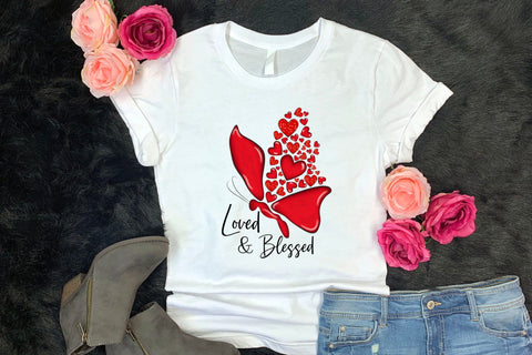 Loved & Blessed - Valentine's Day Sublimation Sublimation CraftLabSVG 