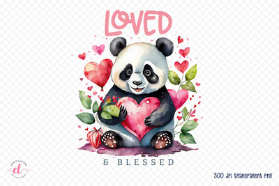 Loved & Blessed - Valentine's Day Sublimation Sublimation CraftLabSVG 