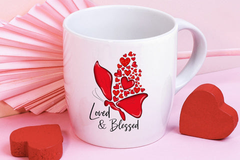 Loved & Blessed - Valentine's Day Sublimation Sublimation CraftLabSVG 