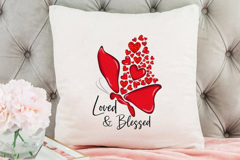 Loved & Blessed - Valentine's Day Sublimation Sublimation CraftLabSVG 