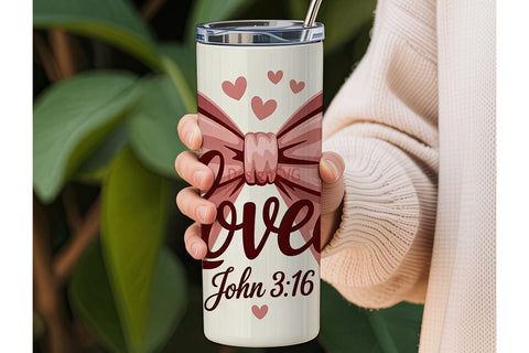 Loved John 3:16 Tumbler Wrap Sublimation DesignSVG 