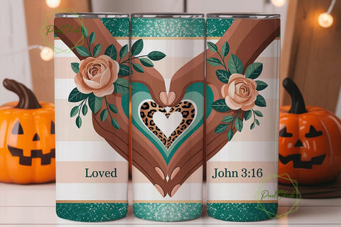 Loved John 3:16 Tumbler Wrap Sublimation PixelChick 