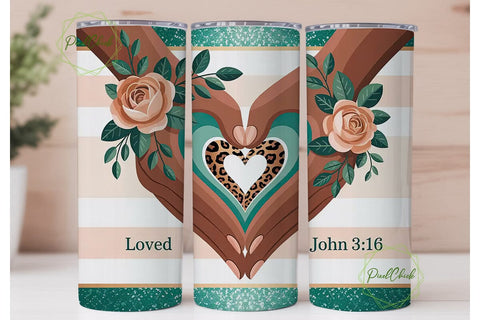 Loved John 3:16 Tumbler Wrap Sublimation PixelChick 