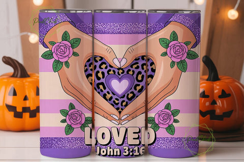 Loved John 3:16 Tumbler Wrap Sublimation PixelChick 