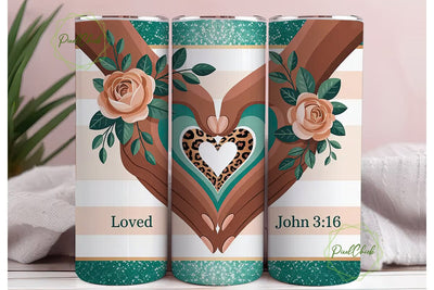 Loved John 3:16 Tumbler Wrap Sublimation PixelChick 