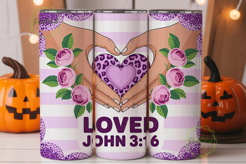 Loved John 3:16 Tumbler Wrap Sublimation PixelChick 