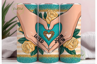 Loved John 3:16 Tumbler Wrap Sublimation PixelChick 