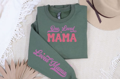 Loved Mama SVG Design, Valentine's Day Sleeve SVG SVG Regulrcrative 