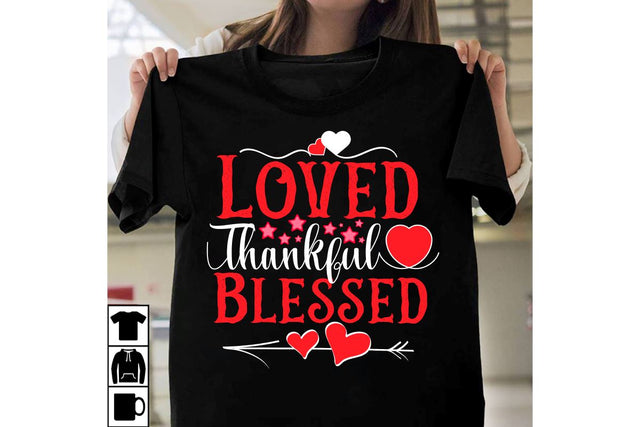 Loved Thankful Blessed SVG Cut File SVG Insomnia Std 
