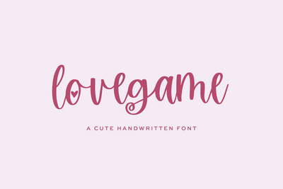Lovegame Script Font Beck McCormick 