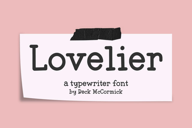 Lovelier Typewriter Serif Font Font Beck McCormick 