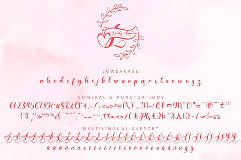 Lovely Amelina Monogram Font Prasetya Letter 