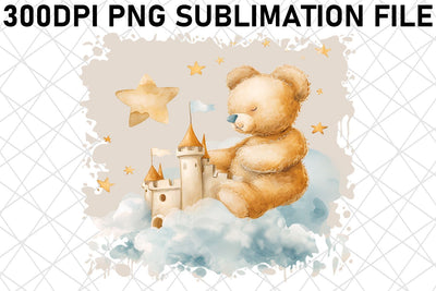Lovely Bear Watercolor Artwork Collection for Crafters Sublimation afrosvg 