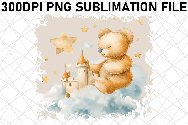 Lovely Bear Watercolor Artwork Collection for Crafters Sublimation afrosvg 