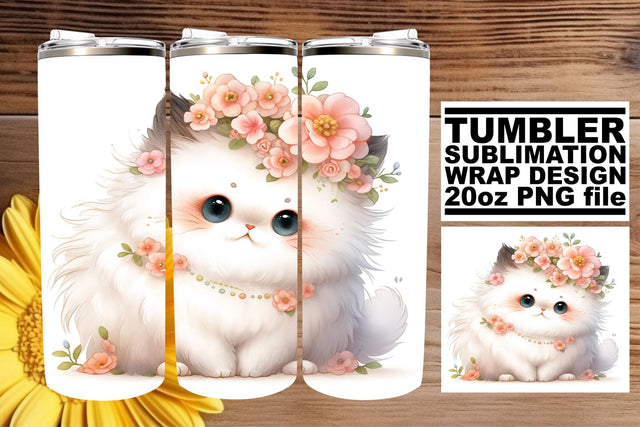 Lovely Cat Lover's Tumbler Wrap Design Sublimation afrosvg 
