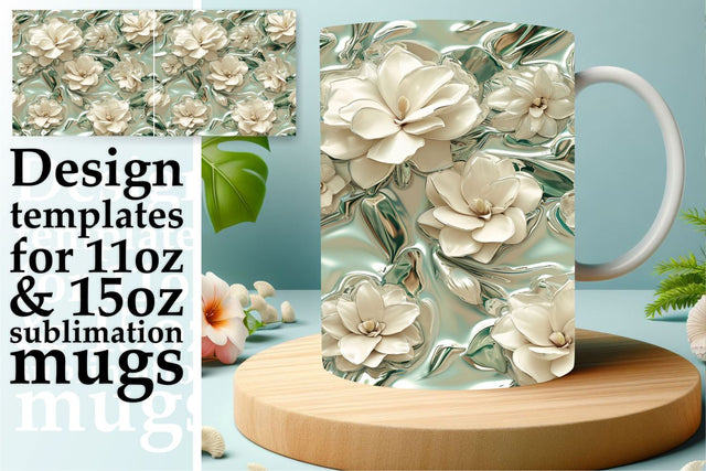 Lovely Flower Mug Wrap 3D Sublimation afrosvg 