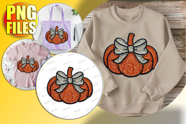 Lovely Halloween Pumpkin with Bow Sublimation Design Sublimation afrosvg 