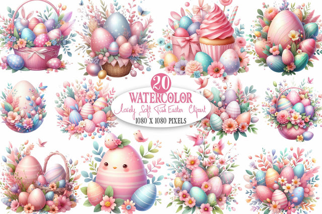 Lovely Soft Pink Easter Clipart Sublimation SVGista 