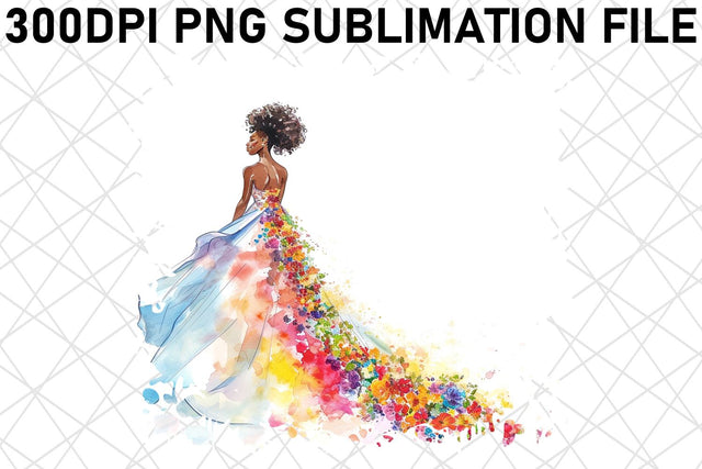 Lovely Union: Watercolor Marriage Sublimation Sublimation afrosvg 