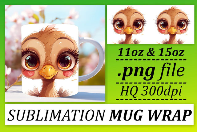 Lovely Watercolor Creatures Mug Wrap - Sublimation 11oz Sublimation afrosvg 