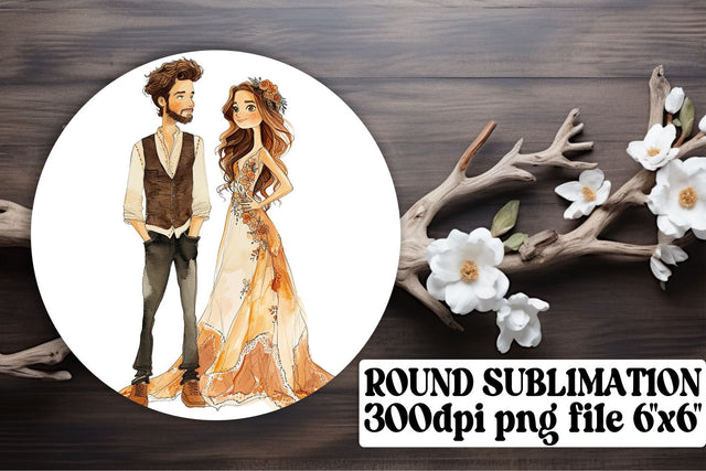 Lovely Watercolor Wedding Ornaments Collection Sublimation afrosvg 