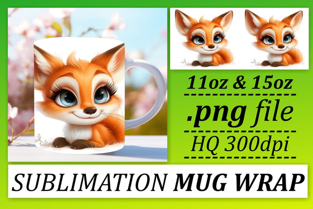 Lovely Watercolor Zoo Mug Wrap - Sublimation 11oz Sublimation afrosvg 