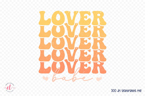 Lover Babe - Groovy Valentines Sublimation Sublimation CraftLabSVG 