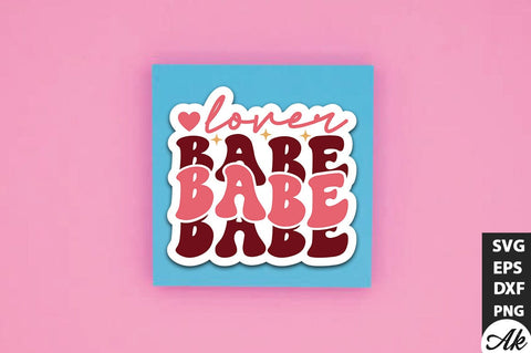 Lover babe Retro Stickers Design SVG akazaddesign 