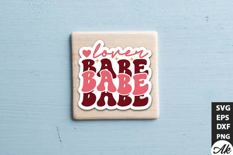 Lover babe Retro Stickers Design SVG akazaddesign 