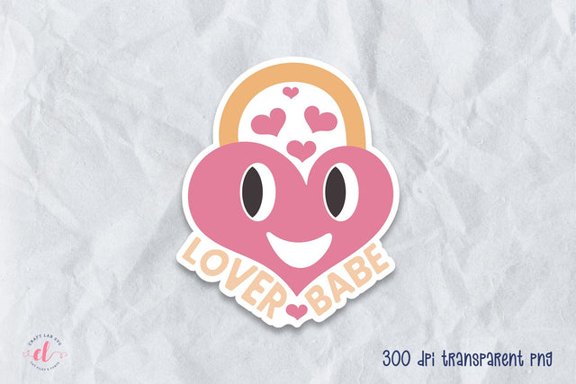 Lover Babe, Valentine Stickers Printable Sublimation CraftLabSVG 