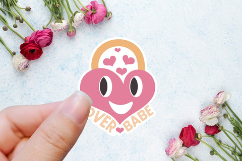 Lover Babe, Valentine Stickers Printable Sublimation CraftLabSVG 