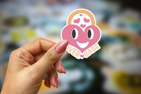 Lover Babe, Valentine Stickers Printable Sublimation CraftLabSVG 