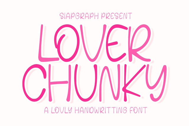 Lover Chunky - Playful Display Font Font Masyafi Studio 