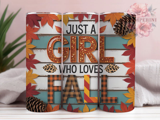 Loves Fall Cozy 20oz Tumbler, Autumn Theme, Seasonal Quote, Cute Design, Cozy Wrap, Sublimation Design, PNG File Sublimation Li Zamperini 