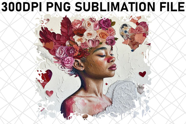 Love's Watercolor Charm: Valentine's Sublimation Sublimation afrosvg 