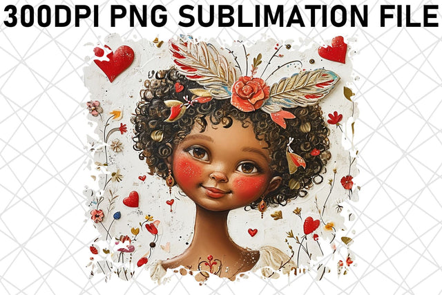 Love's Watercolor Charm: Valentine's Sublimation Sublimation afrosvg 