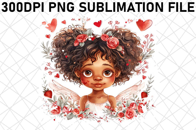 Love's Watercolor Fantasy: Valentine's Sublimation Sublimation afrosvg 