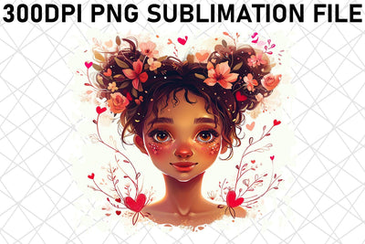 Love's Watercolor Reverie: Valentine's Sublimation Sublimation afrosvg 