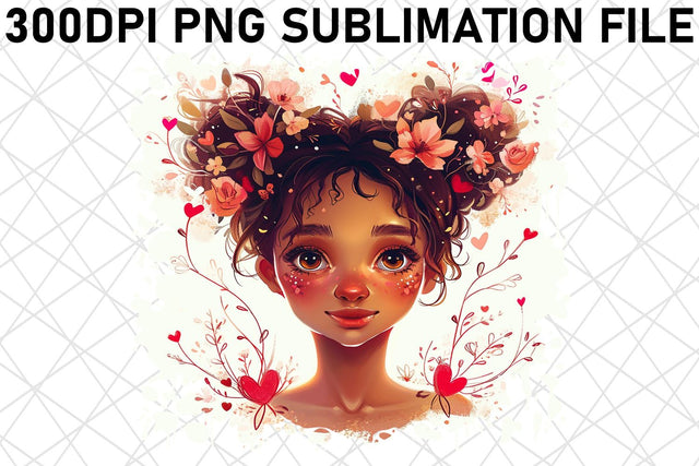 Love's Watercolor Reverie: Valentine's Sublimation Sublimation afrosvg 