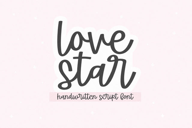 Lovestar - Cute Script Font Font KA Designs 