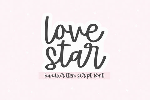 Lovestar - Cute Script Font Font KA Designs 