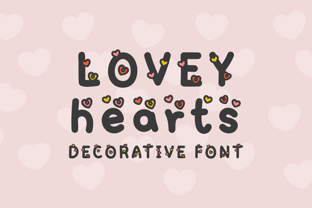 Lovey Hearts - Decorative Font Font Jyllyco 