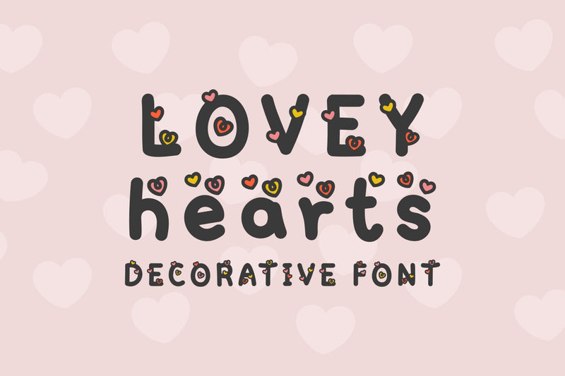 Lovey Hearts - Decorative Font Font Jyllyco 