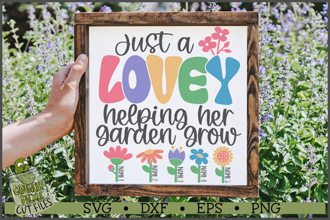 Lovey Helping Her Garden Grow SVG File SVG Crunchy Pickle 