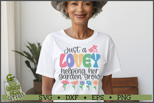 Lovey Helping Her Garden Grow SVG File SVG Crunchy Pickle 