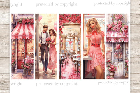 Loving Heart Bookmarks | Print And Cut Bookmark Set SVG GlamArtZhanna 